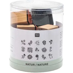 Stempelset Natur - Kreatives Stempelset für Scrapbooking, ideal für Einladungen und Grußkarten mit natürlichen Motiven