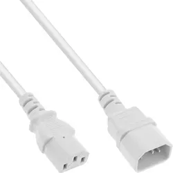 Inline® KaltgeräteverLängerung, C13 auf C14, weiß, 0,3m