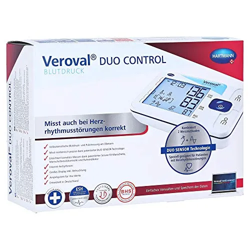VEROVAL duo control OA-Blutdruckmessgerät - Präzises Blutdruckmessgerät mit 2-in-1-Funktion für optimale Kontrolle und einfache Handhabung, ideal für die Gesundheitsüberwachung zu Hause.