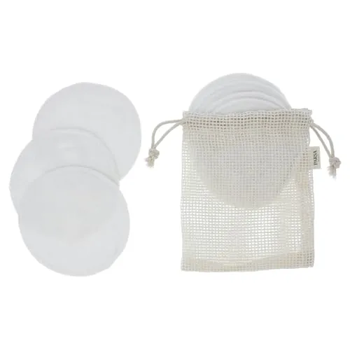 PARSA Beauty Nature Love Reinigungspads Bambus-Viskose – waschbare Abschminkpads wiederverwendbar, sanfte Reinigung nur mit Wasser, weiche & saugstarke Gesichtsreinigung, nachhaltig & hautschonend