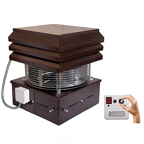 Gemi Elettronica Schornstein Ventilator Rauchsauger für Kamin mit Kupfergehäuse