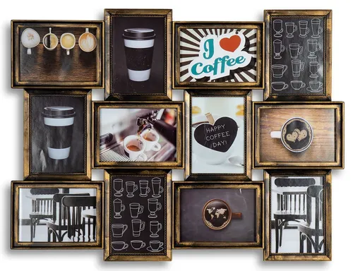 Levandeo® Bilderrahmen Collage 72x54cm in kupfer von Levandeo