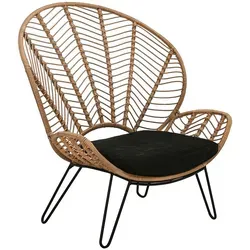 Dehner Gartenlounge-Set Korbsessel Venezia in beige von DEHN