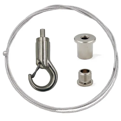 Abhängeset mit Haken für mittlere Lasten, Drahtseil Ø1,5mm, Länge 1500mm