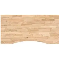 vidaXL Schreibtischplatte Unbehandelt 100x50 cm aus Massivholz Eiche - Schreibtische: Robuste, unbehandelte Eichenholzplatte für individuelle Gestaltung – ideal für langlebige Möbel und eine natürliche Atmosphäre.