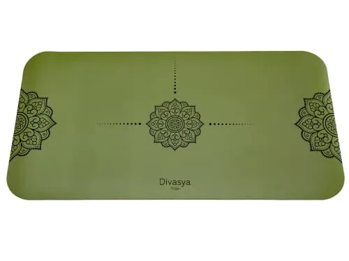 DIVASYA Yoga-Knie-Pad – Extra großes Kissen für Yoga & Fitness - Das 64x33 cm große Yoga-Knie-Pad bietet optimale Unterstützung für Knie und Ellbogen. Die rutschfeste Oberfläche und die starke Kautschuk-Dämpfung sorgen für Komfort bei intensiven Übungen.