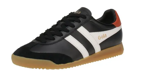 Gola Herren Torpedo Sneaker Schwarz Weiß - Casual 43 EU - Sneaker für Herren aus hochwertigem Leder, ideal für den täglichen Gebrauch und Berufskleidung. Bequeme Gummi-Laufsohle und stylisches Design in Schwarz und Weiß.