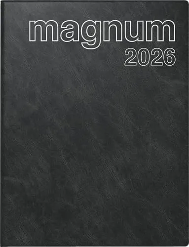 Rido-Ide Buchkalender 7027042906 magnum 2026 - Kalender im handlichen A5-Format mit Wochenplaner: 1 Woche = 2 Seiten, viertelstündliche Zeiteinteilung und praktische Notizfelder für optimale Planung.