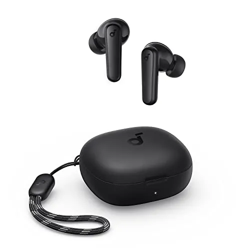 soundcore by Anker P20i Kabellose Bluetooth Kopfhörer in-Ear, 10mm Treiber, Anpassbarer EQ, 30 Std. Spielzeit, IPX5 wasserfest, 2 Mikros mit KI, einzeln verwendbar (Schwarz) (Generalüberholt)