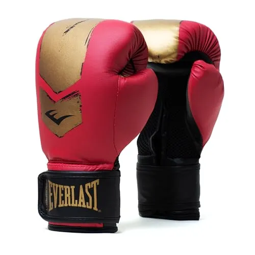 Everlast Prospect 2 Kinder-Boxhandschuhe 6oz Rot/Gold - Boxhandschuhe für Kinder (8–12 Jahre) mit weichem Innenfutter und belüfteten Handflächen – ideal für sicheres Training und Komfort beim Boxen.