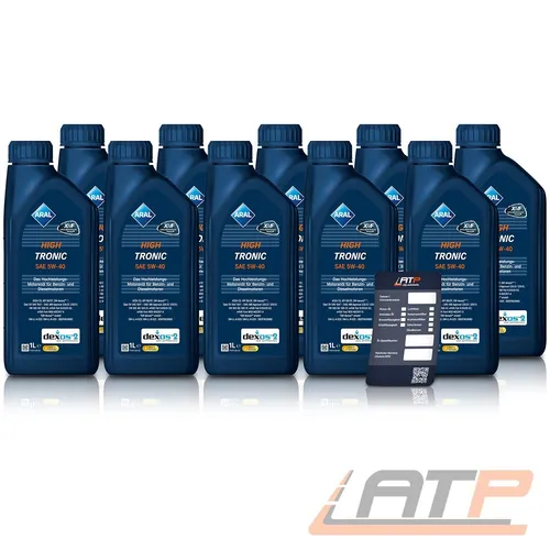 10x 1 L LITER ARAL HIGHTRONIC HIGH TRONIC 5W-40 MOTOR-ÖL MOTOREN-ÖL