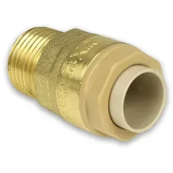 Messing Steckfitting Übergang mit Außengewinde für Kupferrohr, verschiedene Größen (Ausführung: 15 - 1/2''AG)