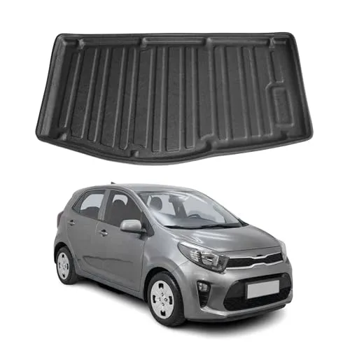 Kofferraumwanne Laderaumwanne für Kia Picanto 2017-2025 - Fußmatten mit perfekter Passform, wasserdicht und rutschfest, ideal für den Schutz Ihres Kofferraums bei jedem Wetter.