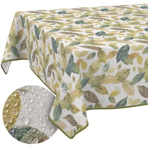 Tischdecke Zarina abwaschbar 100x140cm - Bunte Aquarell-Blätter im Herbstdesign machen die abwaschbare Tischdecke Zarina zum Highlight. Mit schützender PU-Beschichtung für einfache Reinigung und langlebigen Schutz vor Feuchtigkeit – ideal für Esszimmer und Garten.