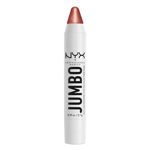 NYX Professional Makeup Schimmernder Highlighter Stift für das Gesicht, Für individuelle Looks, Intensive Farbe, Highlighter Pen mit pflegenden Ölen, Jumbo Highlighting Stick, Farbe: Lemon Merringue