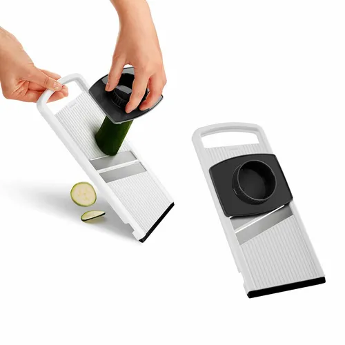 Universalhobel mit Restehalter Küchenhobel Gurkenhobel Doppelklinge Hobel