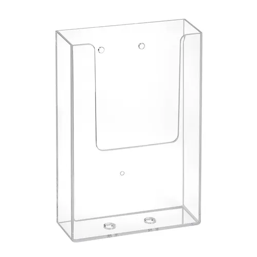 DIN Lang Wandprospekthalter mit Bohrlöchern  / Flyerhalter / Transparent