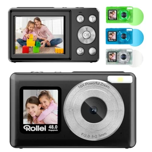Rollei Compactline Pocket Digitalkamera 48MP 4K Vlog Kamera von Rollei