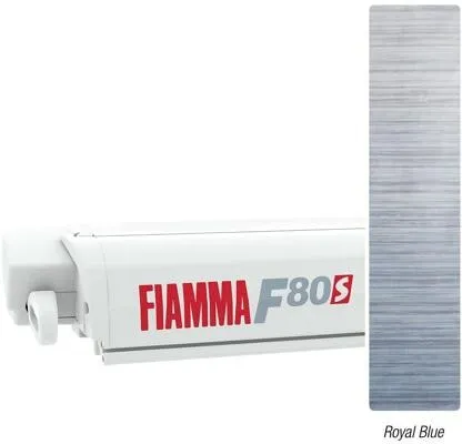 Fiamma F80s Markise weiß, 400cm, Royal Blue von Fiamma