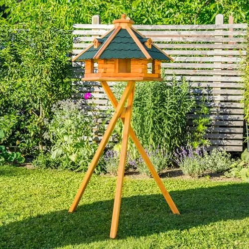 Vogelhaus XXL mit Solarbeleuchtung - Futterstationen für Wildvögel, bietet eine stilvolle Beleuchtung und ist in verschiedenen Größen und Farben erhältlich, ideal für Gartenliebhaber.