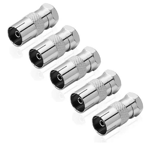 conecto Adapter F-Stecker / IEC-Koax-Buchse (5 Stück) SAT-Kabel
