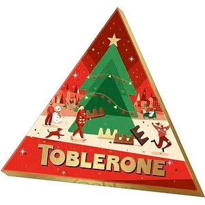 Toblerone Adventskalender – Schoko Adventskalender mit Mini-Toblerone - Sortimentpackungen für Pralinen, gefüllt mit 24 Mini-Toblerone aus Schweizer Schokolade – das perfekte Geschenk für Schokoladenliebhaber in der Adventszeit.