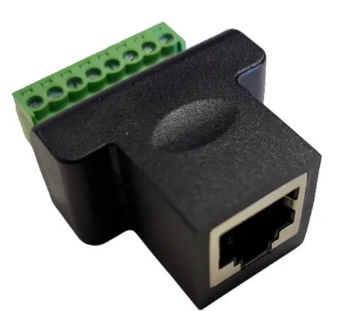 RJ45 Kupplung auf Schraubklemme - Netzwerkstecker mit Lüsterklemme 8 polig