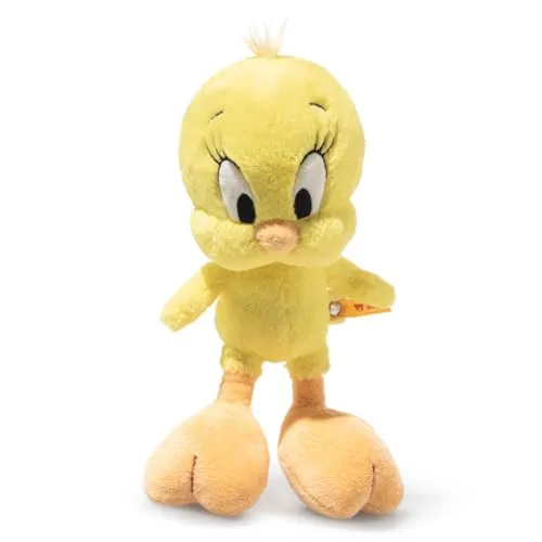 Steiff Tweety Vogel 20cm - Gelbes Plüschküken mit gestickten Augen - Kuscheliges Tweety Küken in leuchtendem Gelb, 20 cm groß. Ideal als Spielgefährte für Kinder oder als dekoratives Plüschtier.