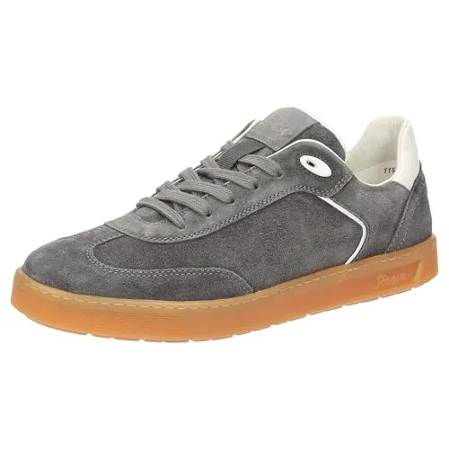 SIOUX Tedroso-708 Schnürschuh - Wasserabweisendes Leder - Halbschuhe in Größe 43 und grauer Farbe, aus hochwertigem Veloursleder mit Wechselfußbett und rutschfester Gummisohle für optimalen Komfort.