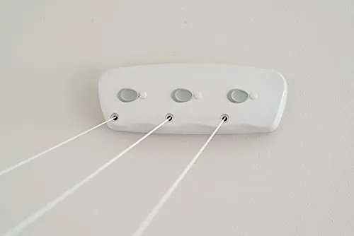 DRY-SMART Mini 3 Wandtrockner - Wäscheleinen - Platzsparender Trockner mit 3x5m ausziehbaren Leinen, ideal für kleine Räume und witterungsbeständig für drinnen und draußen.