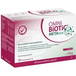 OMNi-BiOTiC METAtox 30X3 g - Probiotisches Pulver zur Entgiftung - Arzneimittel zur Unterstützung der Detox-Kur, fördert die Darmgesundheit und das Wohlbefinden, rezeptfrei erhältlich.