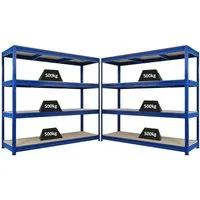 PROREGAL Schwerlastregal Dino 180x200x60cm - Mega Deal - Robustes Schwerlastregal von PROREGAL für extreme Belastungen bis 600kg pro Fachboden. Ideal für Werkstätten und Lager, einfach in der Montage und flexibel in der Nutzung.