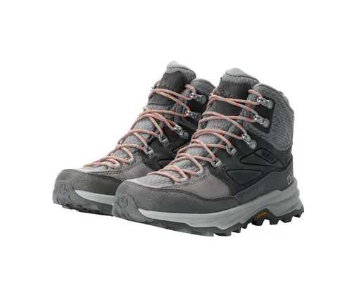 Jack Wolfskin Damen CYROX Texapore MID W Walking-Schuh, Pebble, 40.5 EU - Wasserdichter Wanderschuh für Damen mit mittlerem Schnitt, ideal für Outdoor-Abenteuer bei jedem Wetter.