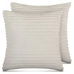 Bestlivings Sofakissen Cord Optik Creme 50 x 50 cm 2er Pack - Kissen für ultimativen Komfort und stilvolle Akzente. Die Kissenhülle mit Reißverschluss ist pflegeleicht und aus kuscheligem Cord-Optik-Stoff gefertigt, ideal für entspannte Stunden auf der Couch.