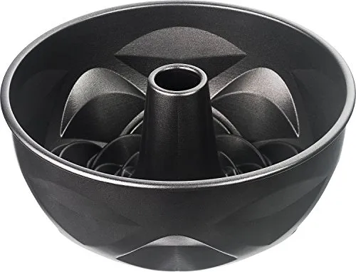 ORIGINAL KAISER KAISER Inspiration Design-Bundform Gugelhupf Ø 25 cm mit blumenartiger Oberflächenstruktur Aluminiumguss beschichtet, Aluguss, Schwarz