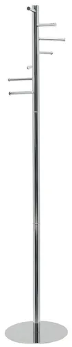 Maul Garderobenständer MAULcalima, Silber mit 7 Haken - Hochwertiger Garderobenständer aus pulverbeschichtetem Metall mit 7 Haken für einfachen Zugriff von allen Seiten, ideal für Flur oder Eingangsbereich.
