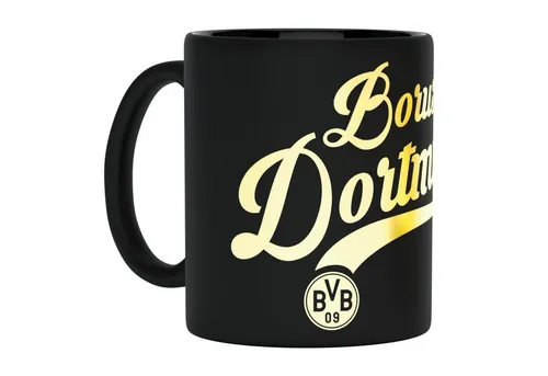 BVB Tasse BVB Tasse mit Metallic Schriftzug, 1-tlg., Keramik