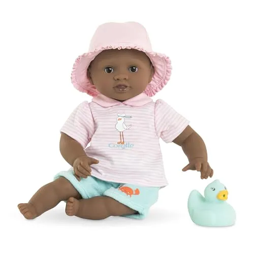 Corolle Mon Premier Poupon Badebaby Alyzée - Weichkörper-Badepuppe für die Badewanne, 30cm groß, mit Schlafaugen und Badetier. Ideal für Kinder ab 18 Monaten, verströmt einen zarten Vanilleduft und bietet kreatives Spielvergnügen.