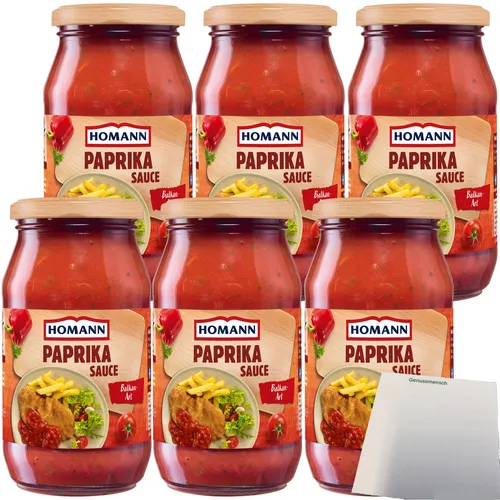 Homann Paprika Sauce Balkan Art 6er Pack (6x400ml) von usy