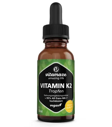 Vitamin K2 Mk7 Tropfen hochdosiert vegan 50 ml