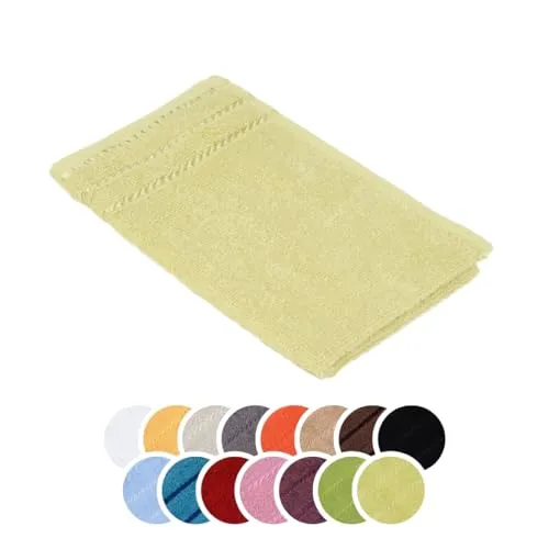 liebling Gästetuch, 100% Baumwolle, Serie Potsdam, 30 x 50 cm, 60 Grad waschbar, trocknergeeignet, Farbe: Limone