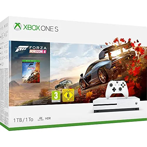 Microsoft Xbox One S 1TB - Forza Horizon 4 Bundle - Konsolen mit 1TB Speicher, inkl. Forza Horizon 4 für ein ultimatives Rennspiel-Erlebnis