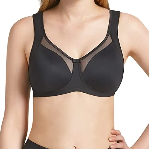 Anita Clara Damen BH - Komfort-BH mit Molding in Schwarz, Cup-Größe C - Funktionsunterwäsche mit gemoldetem Cup aus weicher Mikrofaser, ideal für höchsten Tragekomfort und figurschmeichelnde Passform. Verstellbare, gepolsterte Träger für zusätzlichen Komfort.