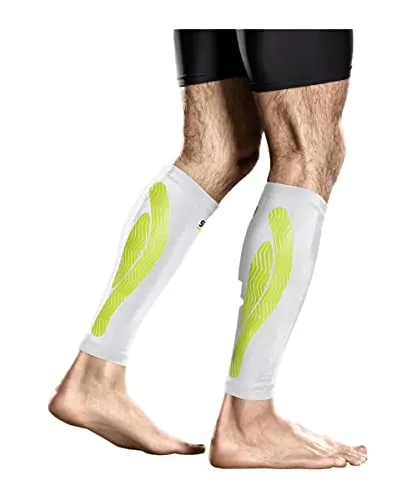 SELECT Kompressions-Wadenbandage - Weiß XS, für optimale Leistungsfähigkeit - Handbandagen mit speziellem Silikonmuster für massageähnlichen K-Effekt und hohen Tragekomfort, ideal für Sport und Training.