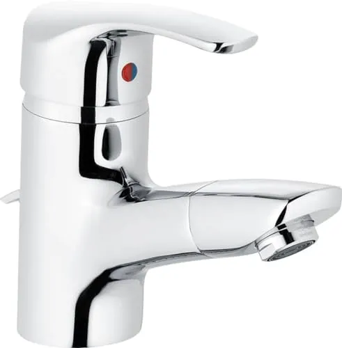 heinrichschulte ascona_1 Waschtischarmatur, ausziehbar mit Ablaufgarnitur - Moderne Waschtischarmatur mit herausziehbarem Auslauf für optimale Flexibilität. Ideal für einfache Reinigung und vielseitige Nutzung. Hergestellt aus hochwertigem Messing und verchromt.