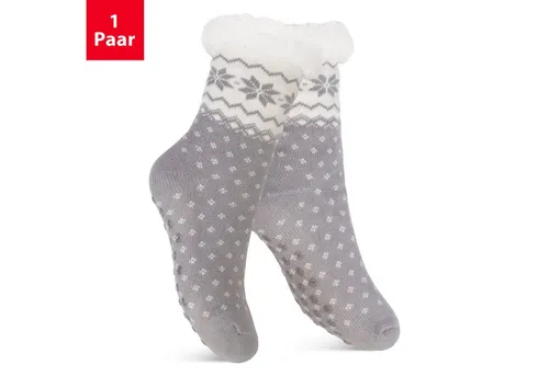 Footstar ABS-Socken Winter Haussocken Damen & Herren 1er oder 2er Kuschelsocken