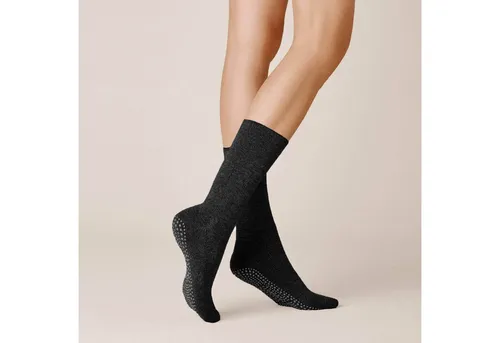KUNERT Basicsocken Homesocks Abs (1-Paar) Socken mit wärmender Plüschsohle