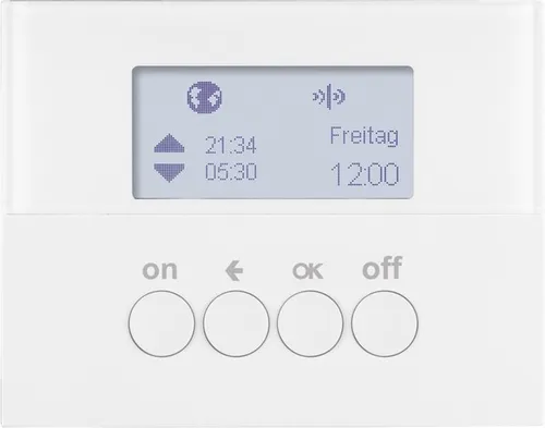 Berker K.1 Funk Zeitschaltuhr polarweiß glänzend von Berker KNX-Funk Bussystem-Zeitschaltuhren