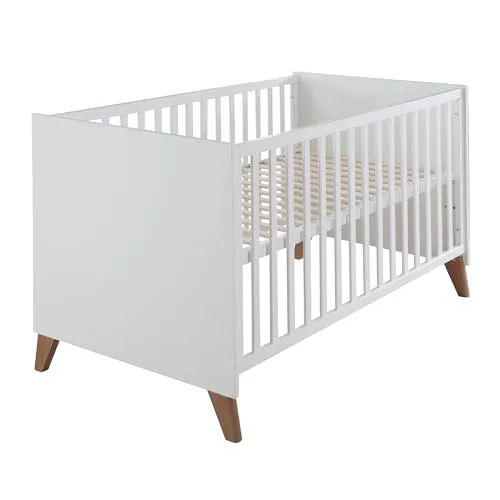 roba Kombi-Kinderbett 'Ole' 70 x 140 cm - Verstell- und umbaubar - Weiß - Betten für Jungen & Mädchen, aus hochwertigem Holz, verstellbar und umbaubar für lange Nutzungsdauer.