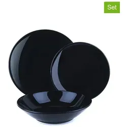 Excelsa Geschirrset 18-Teiliges Fashion Schwarz von Trendy Kitchen by EXCÉLSA